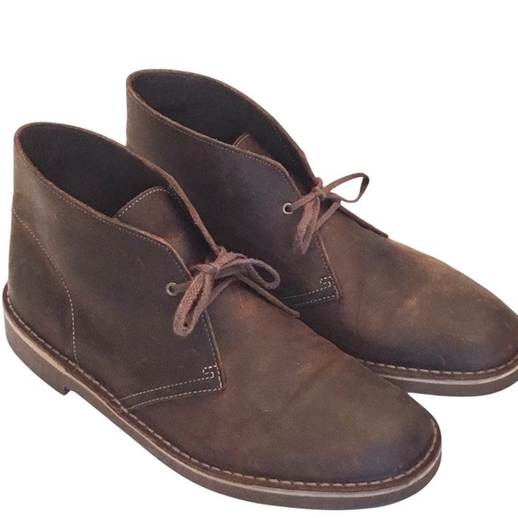 Clarks Bushacre 2 Dark Brown Leather Chukka Boots Size 10.5 Lace-up Ankle Boot - Picture 3 of 14